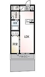 スペリオーレ桜 1LDKの間取図画像