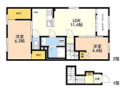 Sunvia 2LDKの間取図画像