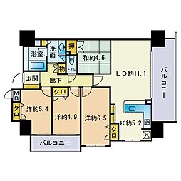 ヒューマインド南福岡かえで通り 3LDKの間取図画像