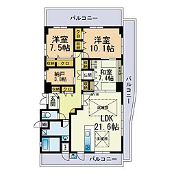 ウイステリア 3SLDKの間取図画像