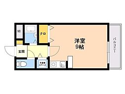 パラッツオ春日 ワンルームの間取図画像