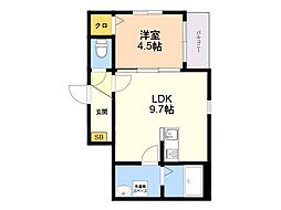 麦野4丁目AP(仮) 1LDKの間取図画像
