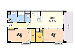 コンフォート筑紫 2LDKの間取図画像