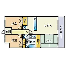 アーバンヒルズ南福岡6 3LDKの間取図画像