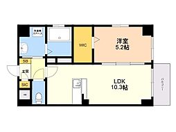 カラコレス3 1LDKの間取図画像