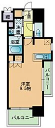 RJRプレシア南福岡 1Kの間取図画像