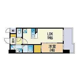 ライフフィールド二日市駅前 1LDKの間取図画像