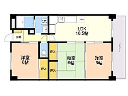エクセレント36 3LDKの間取図画像
