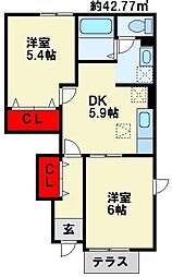 サンリットヒルズA 1階