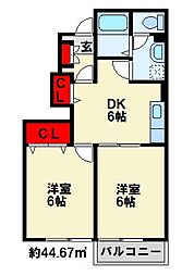 ダンケ吉志II B棟 1階
