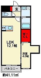 仮)プレステージ行橋泉中央 1LDKの間取図画像