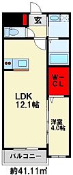 仮)プレステージ行橋泉中央 1LDKの間取図画像