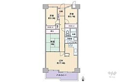 ジークレフ武庫川公園 3LDKの間取図画像