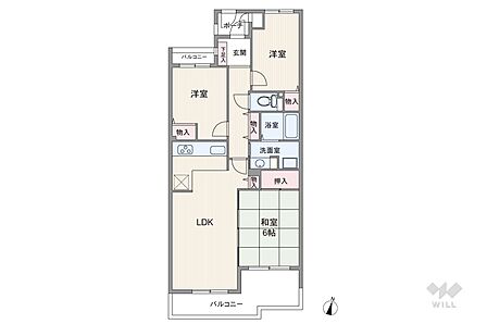 3LDK 間取り