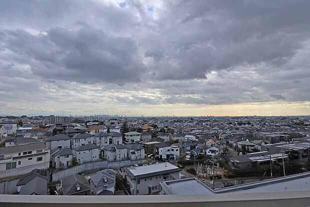 バルコニーからの眺め（南西方向）［2024年1月29日撮影］