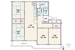 メゾン箕面青松園前1番館 4LDKの間取図画像
