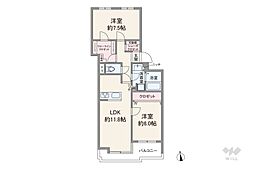 池田五月山パーク・ハイム 2LDKの間取図画像