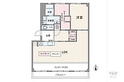 ニューセンバハイツ 1LDKの間取図画像