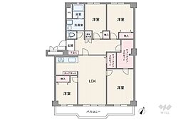 ニューセンバハイツ 4LDKの間取図画像