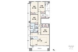メゾンドール千里中央 4LDKの間取図画像