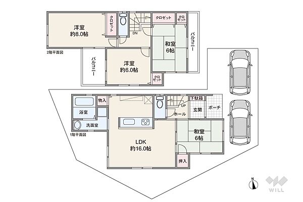 間取りは延床面積95.58平米の4LDK。