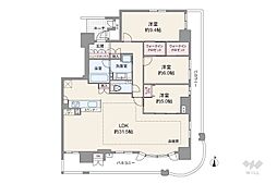 アリスト豊中少路 3LDKの間取図画像