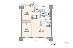 エステムコートクラスシティ 2LDKの間取図画像