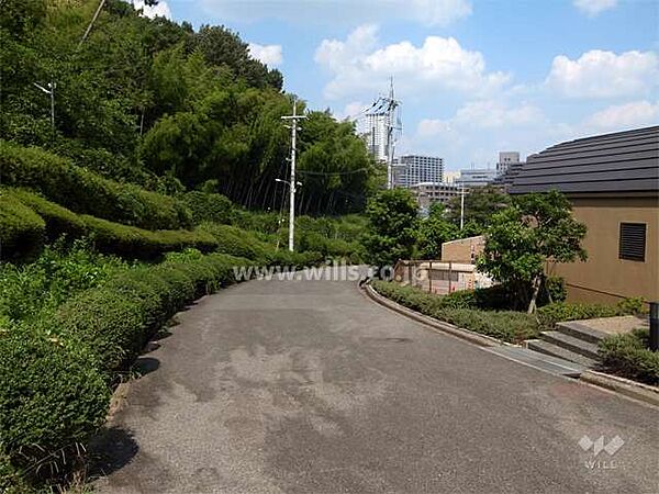 敷地の北西側は千里緑地の為、緑豊かです。