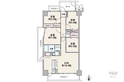 パレ千里 4LDKの間取り