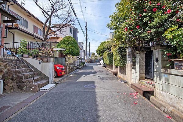 物件の南側前面道路（東側から）［2026年3月24日撮影］