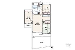 ラウムズ菅原ノースヒル 3LDKの間取図画像