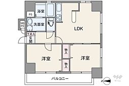 リーガル新大阪6 2LDKの間取図画像