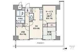 ペルル加島 2SDKの間取図画像