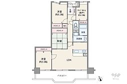 パインフィールド緑地公園 3SLDKの間取図画像