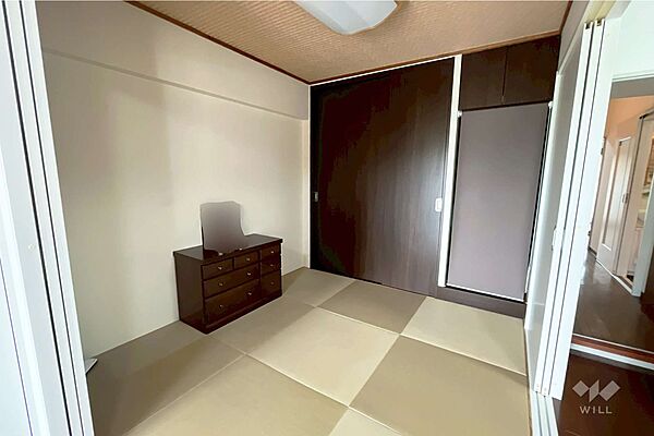 和室は琉球畳ですっきりした印象に！クローゼットは引き戸で収納力！［2026年4月18日撮影］