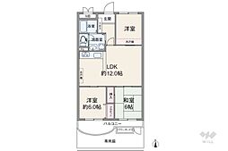 ユニライフ江坂 3LDKの間取図画像