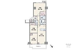 シーアイハイツ南千里C棟 3LDKの間取図画像
