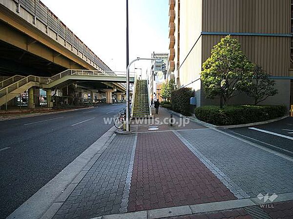 敷地東側の前面道路（北側から）