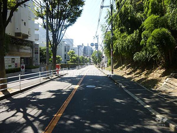 敷地北西側の前面道路