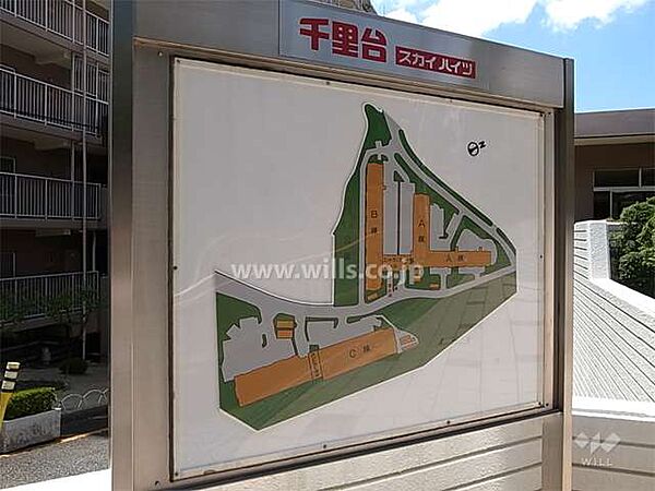 千里台スカイハイツの敷地配置図