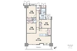 アドリーム江坂 3LDKの間取図画像