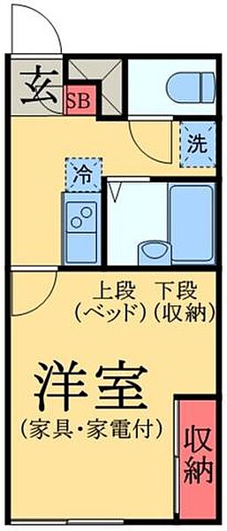 千葉県東金市田間(賃貸アパート1K・1階・23.18㎡)の写真 その2