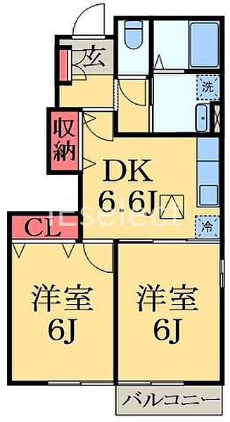 千葉県大網白里市みずほ台２丁目(賃貸アパート2DK・1階・44.70㎡)の写真 その2