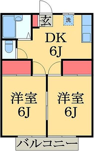 千葉県市原市八幡(賃貸アパート2DK・2階・40.00㎡)の写真 その2