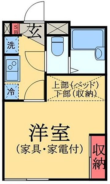 千葉県千葉市緑区誉田町１丁目(賃貸アパート1K・2階・22.09㎡)の写真 その2