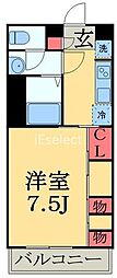 リブリ・ジェイパレス 1Kの間取図画像