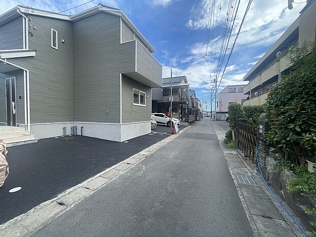 交通量の少ない前面道路
