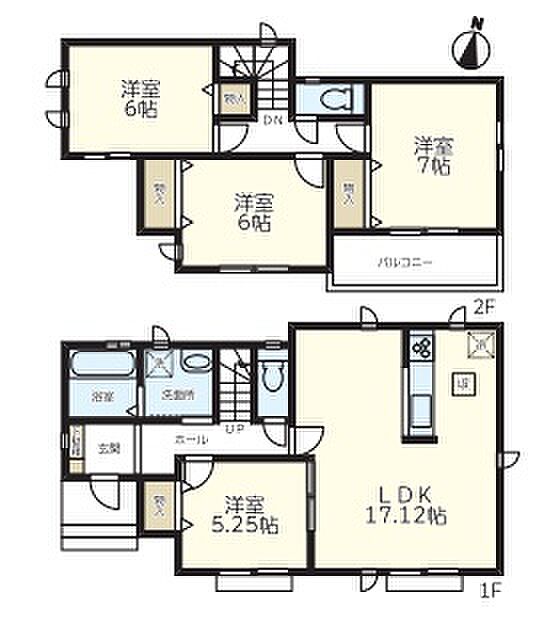 全室フローリングでお掃除楽々！