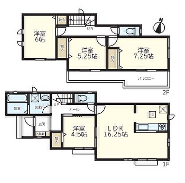 全室南向きで陽当たり良好！
