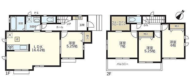 全室南向きで陽当たり良好！